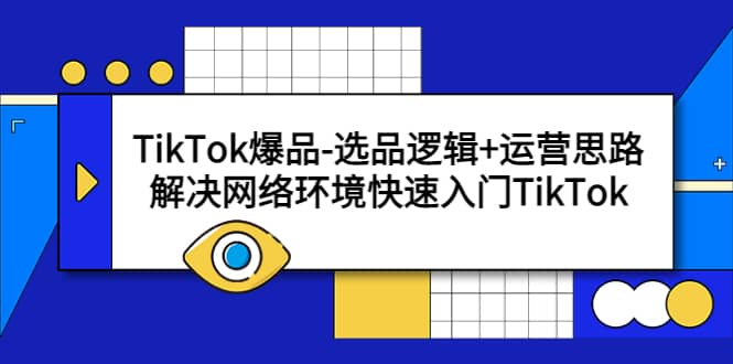 TikTok爆品-选品逻辑+运营思路：解决网络环境快速入门TikTok