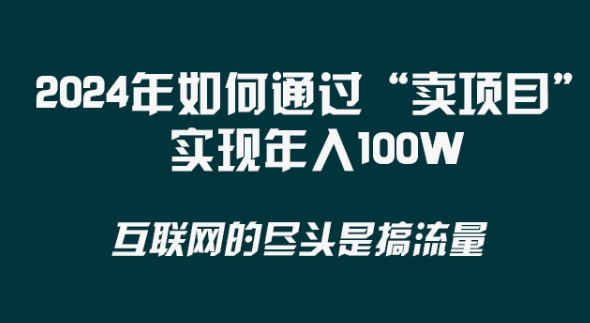 2024年 做项目不如‘卖项目’更快更直接！年入100万