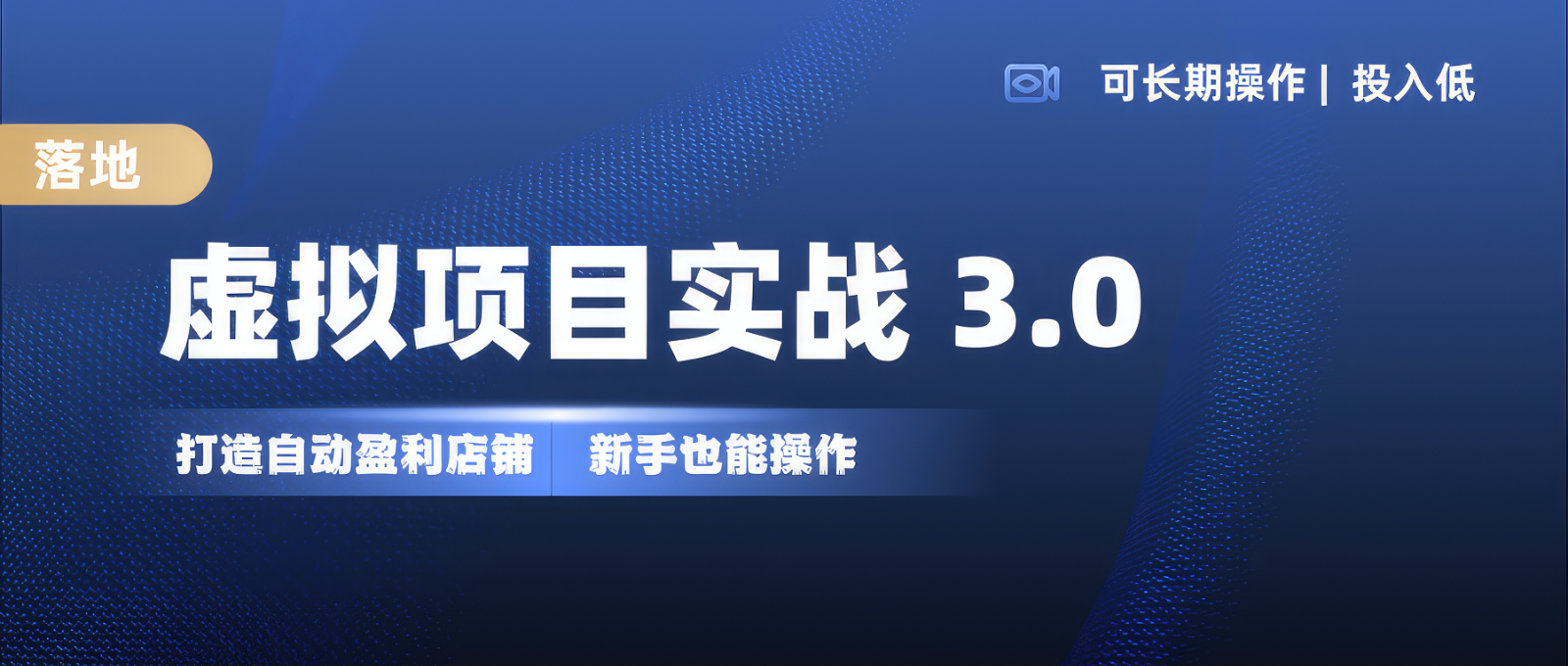 虚拟资源项目实际操作落地式 3.0,初学者快速上手，品类月入1W