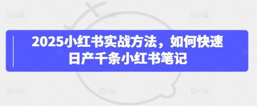 2025小红书的实战演练方式，怎么才能日产万条种草笔记